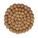 Global Crafts Ball Coaster, Wool in Brown | 1 H x 4 W x 4 D in | Wayfair GLG50088-S4_GWH