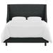 Mercury Row® Bernadine Upholstered Low Profile Standard Bed Polyester/Metal in Black | 56 H x 61 W x 80 D in | Wayfair