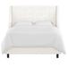 Mercury Row® Bernadine Upholstered Low Profile Standard Bed Polyester/Metal in Black | 56 H x 61 W x 80 D in | Wayfair