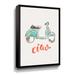 Red Barrel Studio® Ciao Vespa I - Floater Frame Painting on Canvas Metal in Orange | 36 H x 48 W x 2 D in | Wayfair