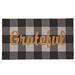 The Holiday Aisle® Calyb Grateful Plaid Coir 29.5" x 17.5" Non-Slip Outdoor Door Mat Coir in Black | 29.5 H x 17.5 W x 2 D in | Wayfair