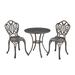 Bloomsbury Market Roose Round 2 - Person 30.17" Long Bistro Set Metal in Brown | 30.17 W x 30.17 D in | Outdoor Furniture | Wayfair