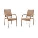 2-Piece Genoa Patio Dining Armchair in Nature Tan Weave - Manhattan Comfort 2-OD-DC002-NE