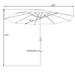 LeisureMod Sierra Modern 9 ft Steel Market Patio Umbrella With Solar Powered LED & Tilt in Gray - Leisuremod SUBL-9GR