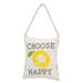 Choose Happy Lemon Pillow Ornament - 5.50"L x 4.25"W x 1.25"h