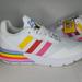Adidas Shoes | Adidas Zx 1k Boost Pride Classic Love Unites Casual Sneakers Gw2418 Men's Size 9 | Color: White | Size: 9