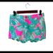 Lilly Pulitzer Shorts | Lilly Pulitzer Buttercup Shorts In Pink Sands Sz 00 Pink Floral | Color: Green/Pink | Size: 00