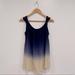 Anthropologie Tops | Anthropologie Postmark Silk Ombr Navy Tank Top | Color: Blue | Size: 2