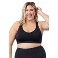 Plus Size Women's The Lea Cooling Low-Impact Racerback Sports Bra by Leading Lady in Black (Size 2X)