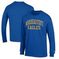 Men's Champion Blue Morehead State Eagles Team Logo Jersey Long Sleeve T-Shirt