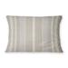 KAVKA DESIGNS Huntington Striped Lumbar Pillow Polyester/Polyfill blend in Gray/White/Brown | 18 H x 25 W x 6 D in | Wayfair