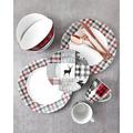 Safdie & Co. Inc. 16 Piece Dinnerware Set, Service for 4 Porcelain/Ceramic in Gray | Wayfair HK04301EC