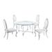 Rosdorf Park Arvidson 4 - Person Dining Set Wood/Upholstered/Metal in Gray | 30 H in | Wayfair 1CBA0E31131641869F6B900DB59415AB