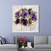 One Allium Way® Floral -1 Piece Wrapped Canvas Square Print on Canvas Canvas, Solid Wood in White | 36 H x 36 W x 1.5 D in | Wayfair