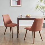 Corrigan Studio® Grizel Wood Leg Dining Chair Wood/Upholstered/Fabric in Brown | 32.5 H x 19.5 W x 23.75 D in | Wayfair