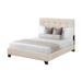 LYKE Home Tufted Ivory Queen Bed