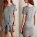 Anthropologie Dresses | Anthropologie Left Coast Dolman Tie Front Dress | Color: Black/Gray/White | Size: M