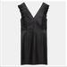 Zara Dresses | Never Worn: Zara Faux Leather Sleeveless Dress. | Color: Black | Size: S