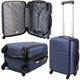STORM TRADING GROUP Lightweight Luggage Suitcase Flight Bag Travel Bag with Wheels Hand Luggage with Lock (Navy)