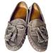 Coach Shoes | Coach Nadia Silver Metallic Driving Moccasins Loafers Sz 8.5 | Color: Gray/Tan | Size: 8.5