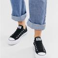 Converse Shoes | Converse Chuck Taylor All-Start Lift Hi Leather Womens Shoes Black Sz 7.5 | Color: Black/White | Size: 7.5