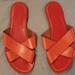 J. Crew Shoes | J.Crew Red Criss-Cross Slide Sandals Size 8 | Color: Red | Size: 8