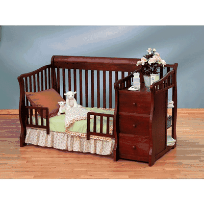 Sorelle Tuscany 4 in 1 Convertible Crib Combo in Cherry