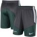 Men's Nike Charcoal/Green Michigan State Spartans Team Performance Knit Shorts