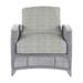 Summer Classics Astoria Patio Chair w/ Cushions Wicker/Rattan in Gray | 35.75 H x 32 W x 52 D in | Wayfair 355624+C513H6457W6457
