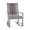 Summer Classics Outdoor Club Rocking Metal Chair w/ Cushions in Gray | 40 H x 24.5 W x 33.5 D in | Wayfair 333424+C0154325N