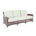 Summer Classics Astoria 85.13" Wide Outdoor Wicker Patio Sofa w/ Cushions Wicker/Rattan/Olefin Fabric Included/Sunbrella® Fabric Included | Wayfair