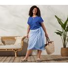 Tchibo - Shirt aus Leinenmix - Damen - Gr. M - blau