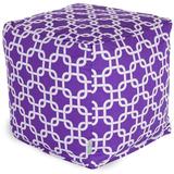 Majestic Home Goods Links Indoor Ottoman Pouf Cube