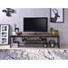 Industrial Metal Tube Frame TV Stands 50" Flat MDF Panel Screen TV with Open Compartment