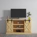 Farmhouse Sliding Barn Door TV Stand for TV Up to 65 Inch Flat Screen Media Console Table Storage Cabinet