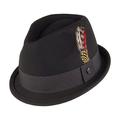 Jaxon & James Dekker Crushable Trilby Hat - Black Small