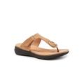 Wide Width Women's Talara Sandal by SoftWalk in Tan (Size 6 1/2 W)