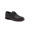 Wide Width Women's Whitby Oxford Flat by SoftWalk in Black (Size 9 1/2 W)