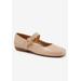 Wide Width Women's Sugar Mary Jane Flat by Trotters in Nude (Size 8 W)