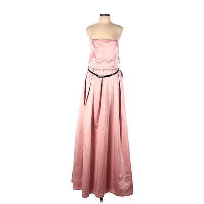 Gather & Gown Cocktail Dress - Formal: Pink Solid Dresses - Used - Size 12