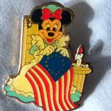 Disney Other | Minnie Mouse Betsy Ross Pin ... Sewing Flag In Rocker Disney Rare Piece 1989 | Color: Blue/Red | Size: Os