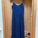 J. Crew Dresses | J. Crew Crepe Spaghetti Strap Long Dress | Color: Blue | Size: 6