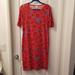 Lularoe Dresses | Lularoe Julia Dress | Color: Blue/Red | Size: L