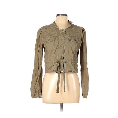 Express Design Studio Jacket: Short Green Print Jackets & Outerwear - Women's Size 12