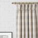 Eastern Accents Kelso 100% Cotton Checkered Room Darkening Pinch Pleat Single Curtain Panel 100% Cotton in Brown/White | 84 H x 20 W in | Wayfair