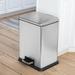 Honey Can Do Steel 15.3 Gallon Step On Trash Can Stainless Steel in Gray | 24.4 H x 18.4 W x 17.5 D in | Wayfair TRS-09336