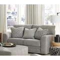 Hokku Designs Grenada 66" Flared Arm Gliding Loveseat w/ Reversible Cushions Polyester in Gray | 42 H x 66 W x 38 D in | Wayfair