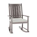 Summer Classics Outdoor Club Rocking Metal Chair w/ Cushions in Gray | 40 H x 24.5 W x 33.5 D in | Wayfair 333424+C015716N