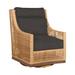 Summer Classics Outdoor Peninsula Gliding Wicker/Rattan Chair w/ Cushions in Brown | 40.25 H x 30.25 W x 36.5 D in | Wayfair 420537+C524H440W440