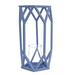 Latitude Run® 14" Candle Lantern w/ Glass Chimney, Ice Melt Blue Iron in Gray | 13.6 H x 6.7 W x 6.7 D in | Wayfair